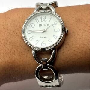 Silver Crystal Studio Time Watch